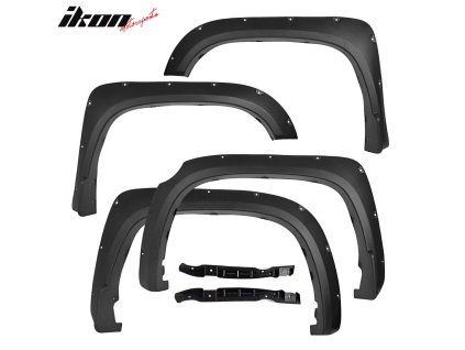 Toyota Tundra 2014-2020 ABS Rozšíření blatníků Pocket Rivet Bolt styl texturovaná černá