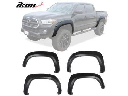 Toyota Tacoma  2016-2017 Rozšíření blatníků ABS Pocket Rivet Bolt styl hladká černá
