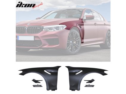 BMW G30 G31 5 Series 2017-2020  Rozšíření blatníků kov nenatřená černá se znaky