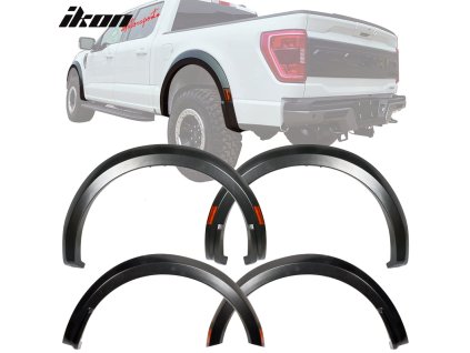 Ford F-150 2021-2024 Sárvédő szélesítések PP R stílus sima matt fekete