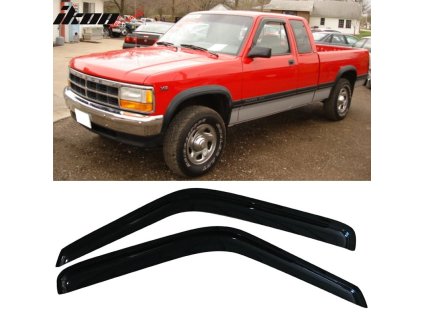 Dodge Dakota 1987-1996 Ofuky oken Slim styl akryl kouřová tónovaná