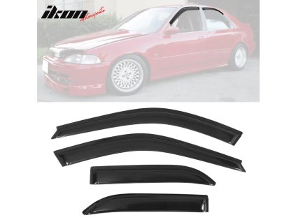 Honda Civic Sedan 1992-1995 Ofuky oken Slim styl akryl kouřová tónovaná