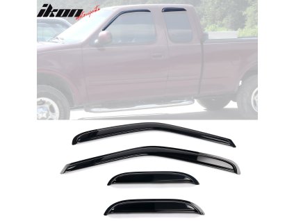 Ford F-150 F-250 Extended Cab 1997-2003 Ofuky oken Slim styl akryl kouřová tónovaná