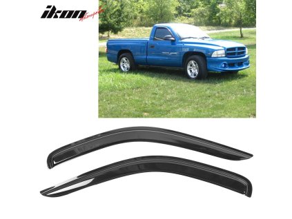Dodge Dakota Stardard Cab 1997-2004 Ofuky oken Slim styl akryl kouřová tónovaná