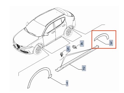 Alfa Romeo Tonale Ozdobná lišta levá 7MT42TZZAA