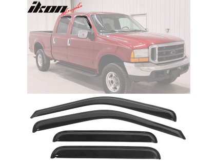 Ford F250-F550 Super Duty Crew Cab 1999-2016 Ofuky oken Slim styl akryl kouřová tónovaná