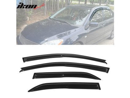 Mitsubishi Lancer EVO Sedan 2002-2007 Ofuky oken Mugen styl akryl kouřová tónovaná