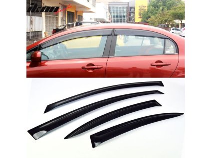 Honda Civic Sedan 2006-2011 Ofuky oken PP Mugen styl transparentní černá