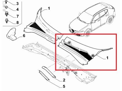 Alfa Romeo Tonale Cache gauche 156167736