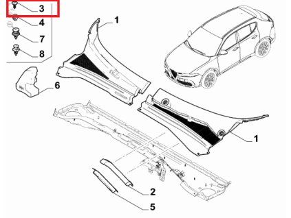 Alfa Romeo Tonale Tornillo 06107054AA