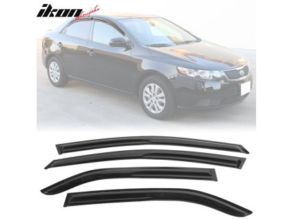 Kia Forte Sedan 2009-2013 Ofuky oken Mugen styl akryl kouřová tónovaná