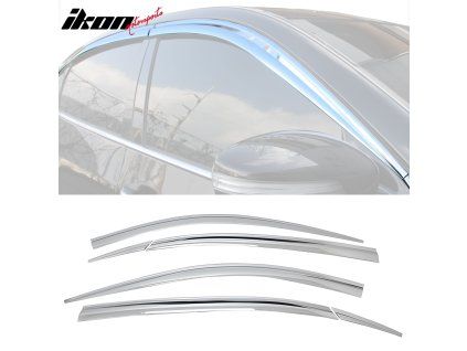 Hyundai Equus 2011-2016 Déflecteurs de vitres ABS chrome