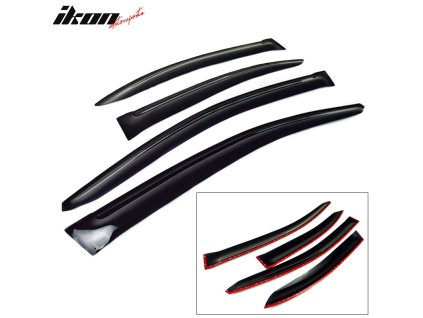 Honda Civic 9th Gen2012-2015 Ofuky oken transparentní černá