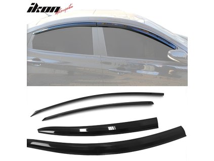 Hyundai Accent 2012-2017 Ofuky oken ABS tmavá černá