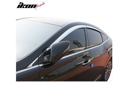 Hyundai Azera 2012-2017 Déflecteurs de vitres ABS chrome
