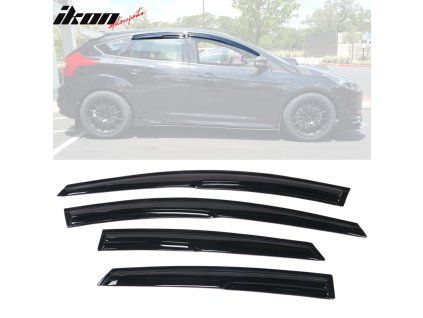 Ford Focus 2012-2018 Deflectores de ventanilla estilo Mugen acrílico ahumado