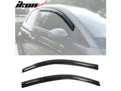 Fiat 500 2012-2019 Deflektory okien akryl čierna