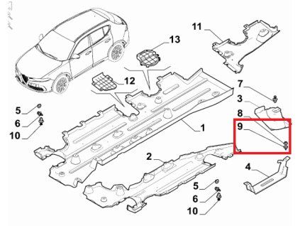Alfa Romeo Tonale Tornillo 68632188AA