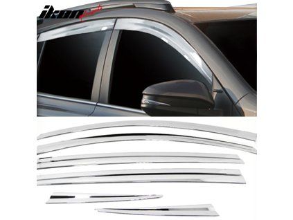 Toyota RAV4 2013-2018 Déflecteurs de vitres ABS chrome