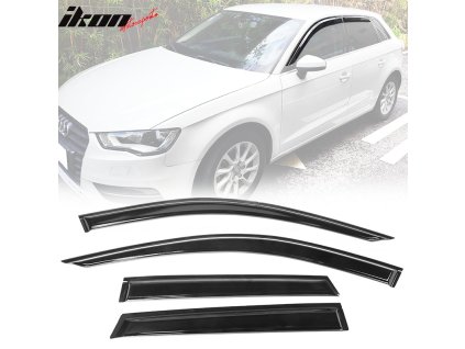 Audi A3 S3 RS3 Hatchback 2013-2019 Ofuky oken Slim styl akryl kouřová tónovaná