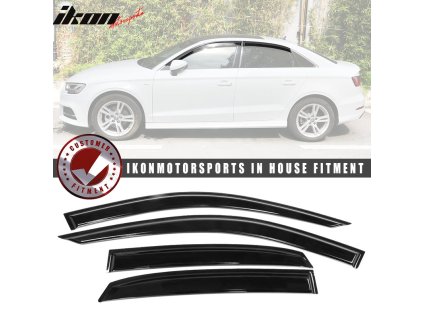 Audi A3 S3 RS3 Sedan 2013-2019 Ofuky oken Slim styl akryl černá