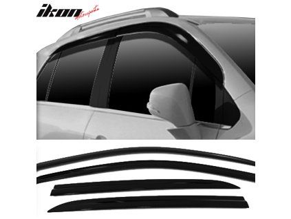 Chevrolet Trax 2013-2022 Deflectores de ventanilla ABS negro oscuro
