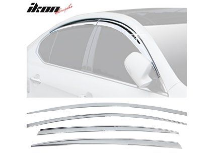 Kia Cadenza 2014-2016 Déflecteurs de vitres ABS chrome