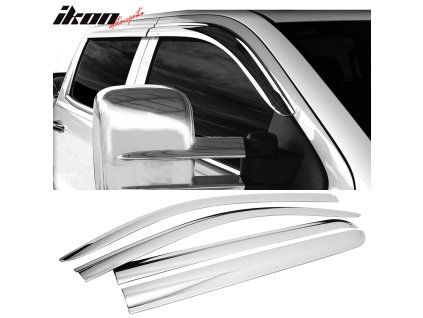Chevrolet Silverado 1500 2500 Crew Cab 2014-2018 Deflectores de ventanilla ABS cromo