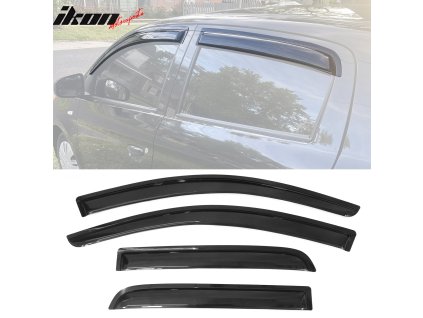 Mitsubishi Mirage Hatchback 2014-2024 Ofuky oken Slim styl akryl kouřová tónovaná