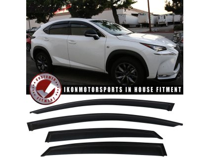 Lexus NX NX200t NX300 NX300h 2015-2021 Ofuky oken Slim styl akryl kouřová tónovaná