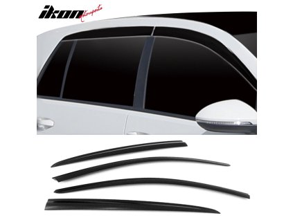 Volkswagen Golf MK7 2015-2021 Ofuky oken ABS tmavá černá