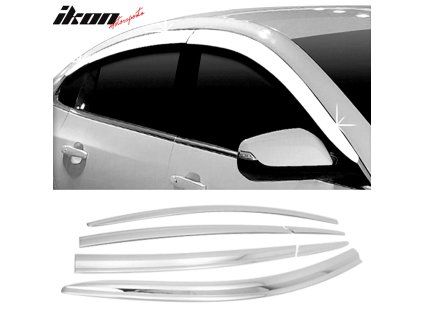 Chevrolet Malibu 2016-2022 Deflectores de ventanilla ABS cromo