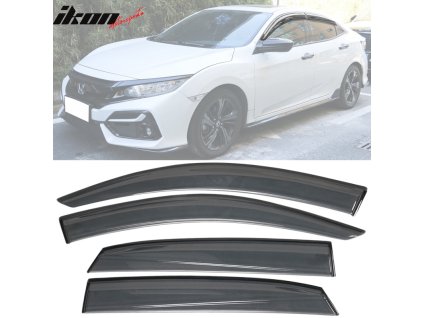 Honda Civic 10th Gen X HB5 2017-2021 Ofuky oken OE styl akryl kouřová tónovaná