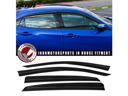 Honda Civic Hatchback 2017-2021 Ofuky oken Mugen styl akryl kouřová tónovaná