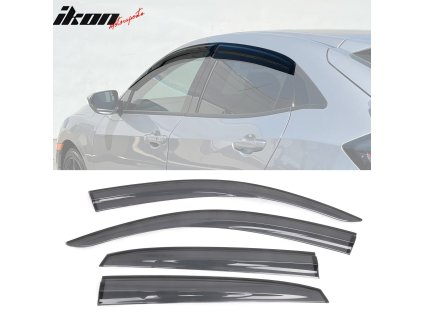 Honda Civic Hatchback 2017-2021 Ofuky oken Mugen styl akryl transparentní černá