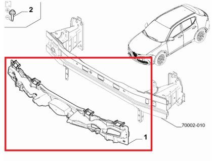Alfa Romeo Tonale Refuerzo de parachoques 68606948AA