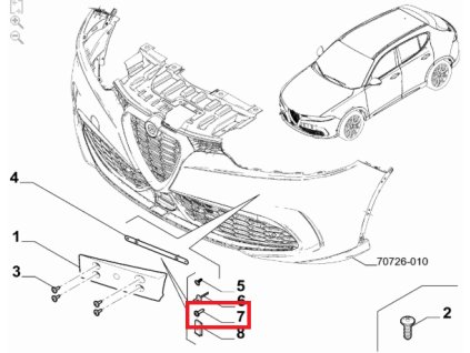Alfa Romeo Tonale Šroub 06508611AA