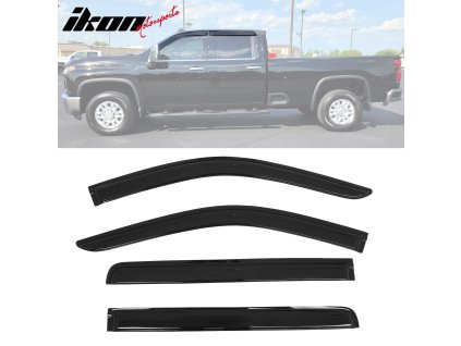 Chevrolet Silverado GMC Sierra 1500 Crew Cab 2019-2025 Ofuky oken akryl kouřová tónovaná