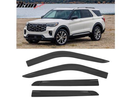 Ford Explorer 2020-2025 Déflecteurs de vitres style Low Profile acrylique fumé teinté