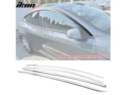 Tesla Model Y 2020-2025 Déflecteurs de vitres ABS chrome