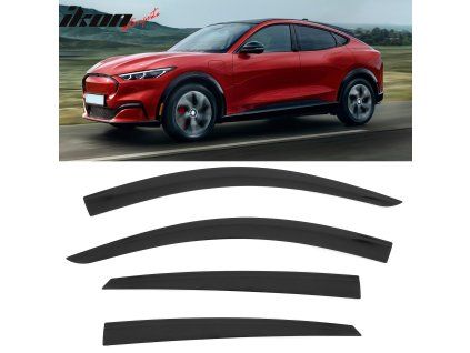 Ford Mustang Mach-E 2021-2024 Deflectores de ventanilla estilo Low Profile acrílico ahumado tintado