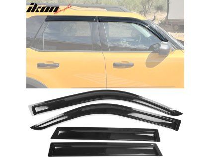 Ford Bronco Sport 2021-2025 Deflectores de ventanilla estilo Slim acrílico negro