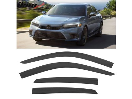 Honda Civic Sedan 2022-2025 Ofuky oken Low Profile styl akryl kouřová tónovaná