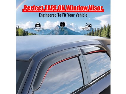 Rivian R1T 2022-2025 Fensterabweiser Acryl Rauchglas getönt