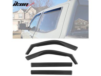 Toyota Tundra CrewMax 2022-2025 Deflectores de ventanilla PC negro