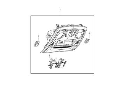 Mopar Console de pavillon 6FP541L1AF