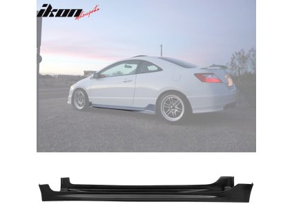 Honda Civic Coupe 2006-2011 Boční prahy Mugen styl PU nenatřená černá