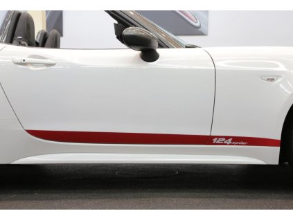 Fiat 124 Spider Aufkleber 124 rot für Türen