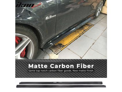 Mercedes Benz C Class W204 C63 AMG 2008-2014 Boční prahy DP styl matná uhlíková vlákna