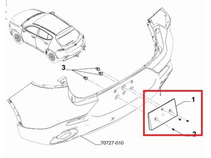 Alfa Romeo Tonale Support de logo 68607295AA